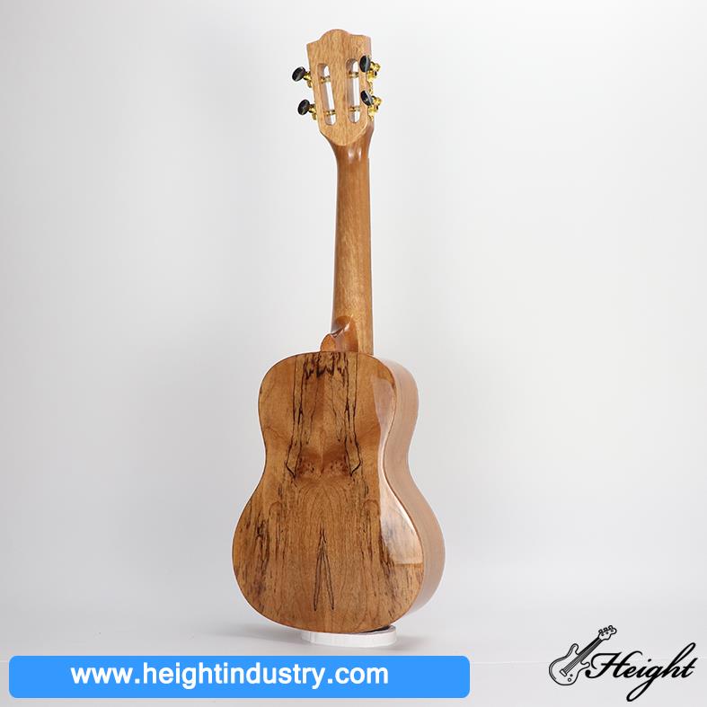HC11 high gloss spalted maple wood ukulele 6