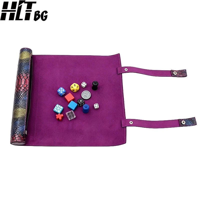 Leather Dice Scroll With Zipper Pocket For DND & RPG Games price