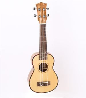 Ukulele in legno di abete rosso zebra da 26 pollici