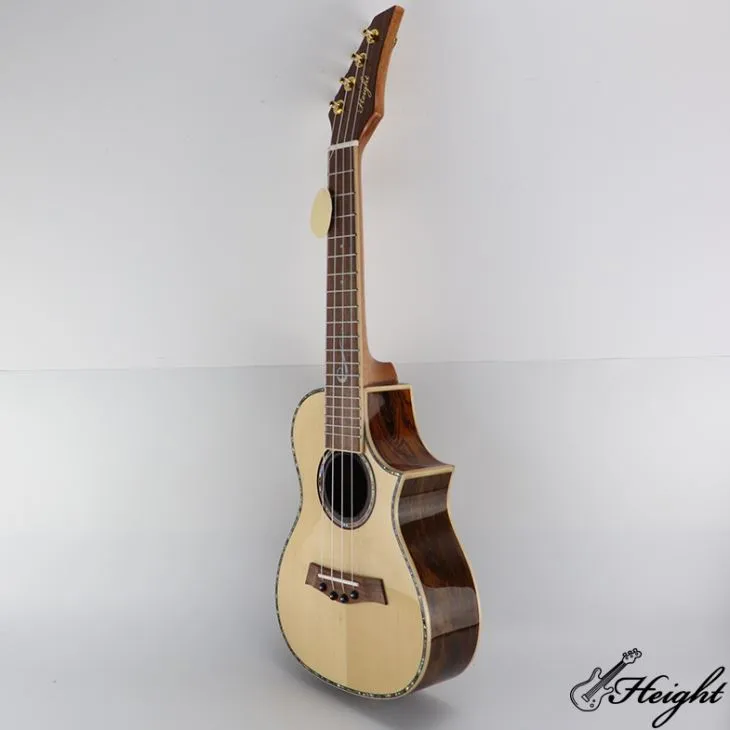 Solid Spruce Butterfly Concert Cutaway Ukulele