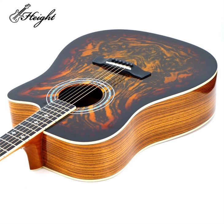 41''Waven Pattern Solid Spruce Wood Guitar